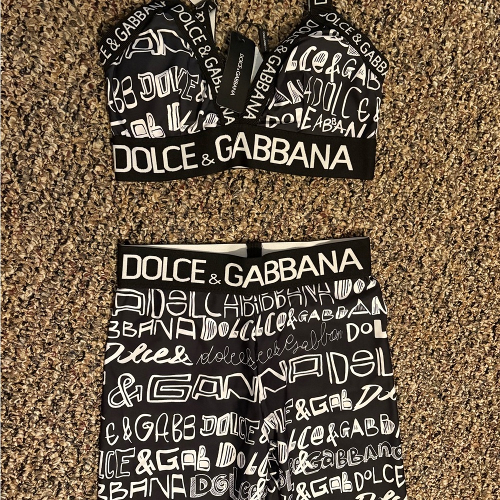 Dolce & Gabbana Black and White Leggings